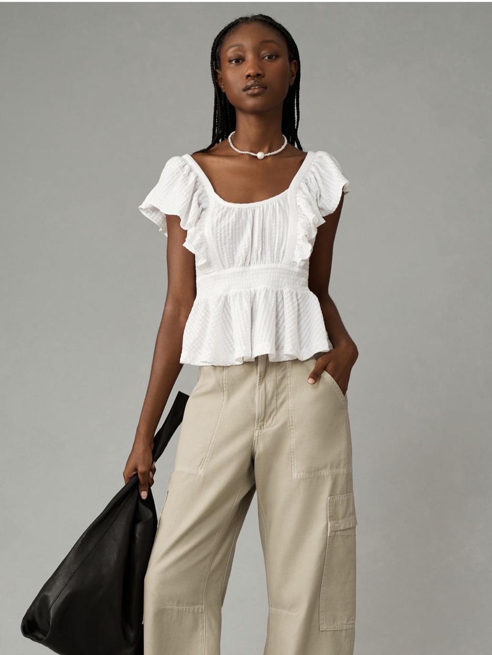 Maeve Ruffled Peplum Open-Back Top - size M - NWT!!! - Picture 3 of 8